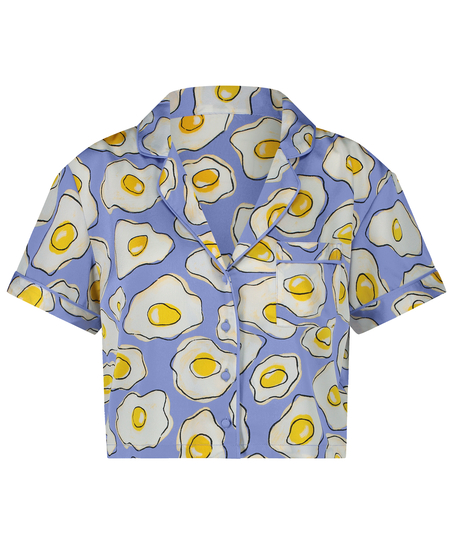 Chaqueta de manga corta de sat&eacute;n, Morado