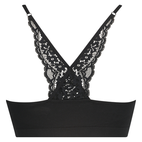 Bralette sin costuras Rose, Negro