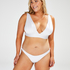 Top de bikini triangular Lola, Blanco