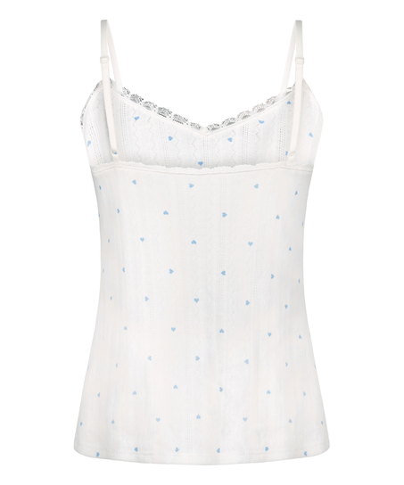 Top de camiseta lace, Azul