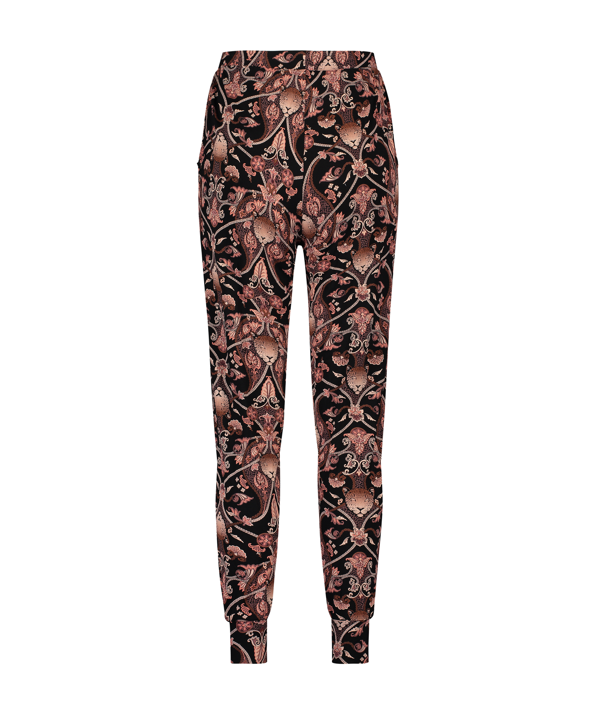 Pantal&oacute;n de pijama de tejido de punto, Negro, main