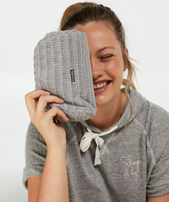 Neceser de maquillaje Chenille, Gris
