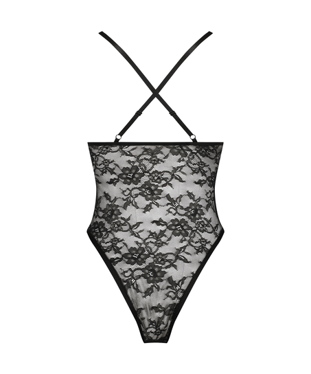 Bodi de pierna alta Sienna, Negro