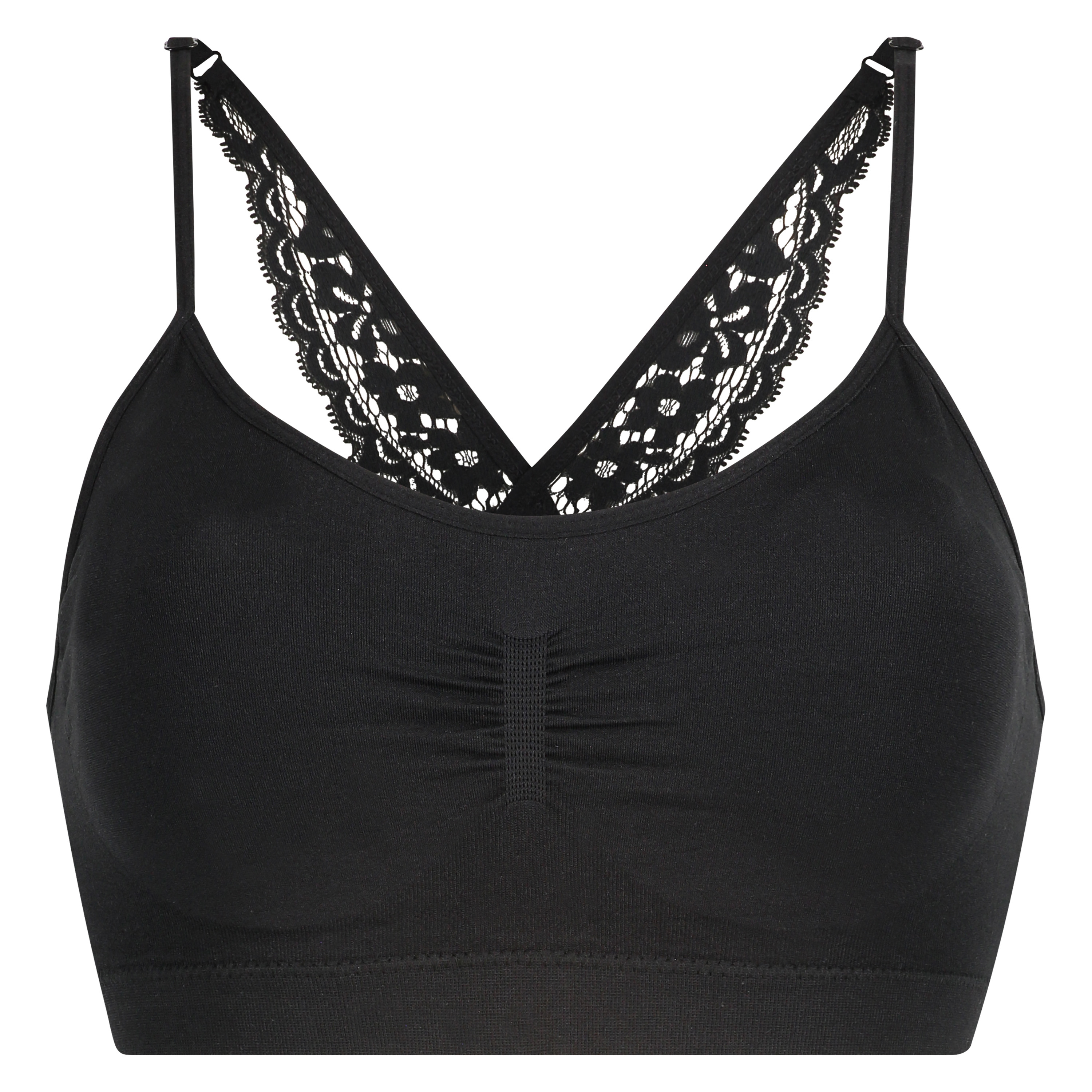 Bralette sin costuras Marine, Negro, main