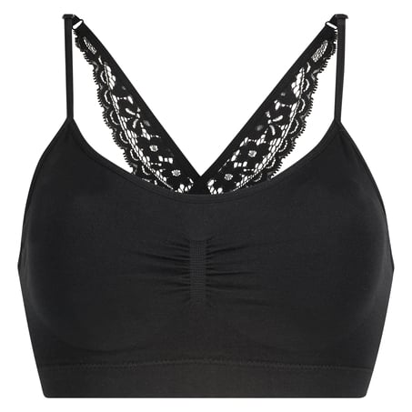 Bralette sin costuras Marine, Negro