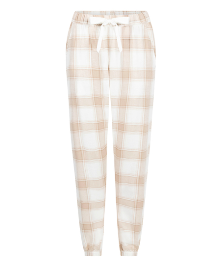 Pantalones de pijama de franela, Beige