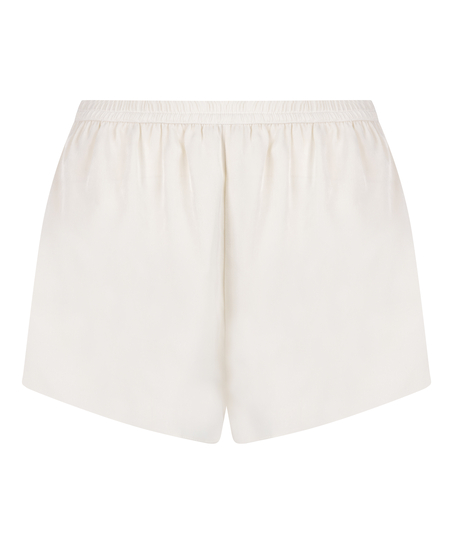Short de sat&eacute;n Minimal, Blanco
