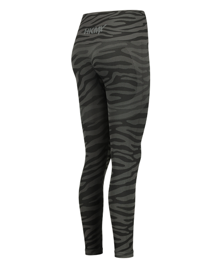 HKMX Leggings deportivos sin costuras y de cintura alta, Negro