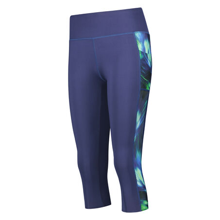 Capri con dise&ntilde;o y cintura alta de nivel 2 de HKMX, Azul