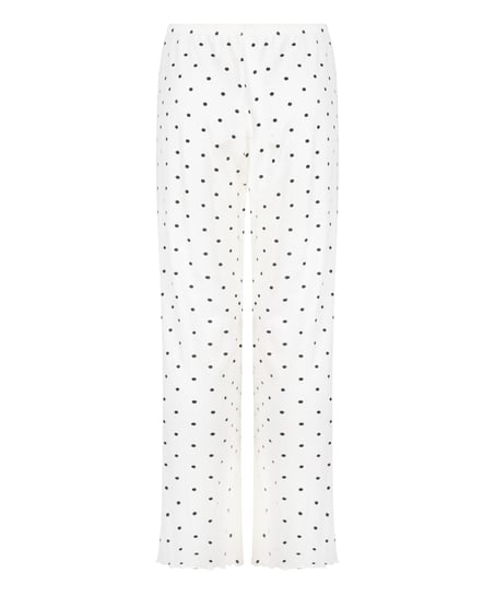 Pyjama Pant Loose Pointelle, Blanco