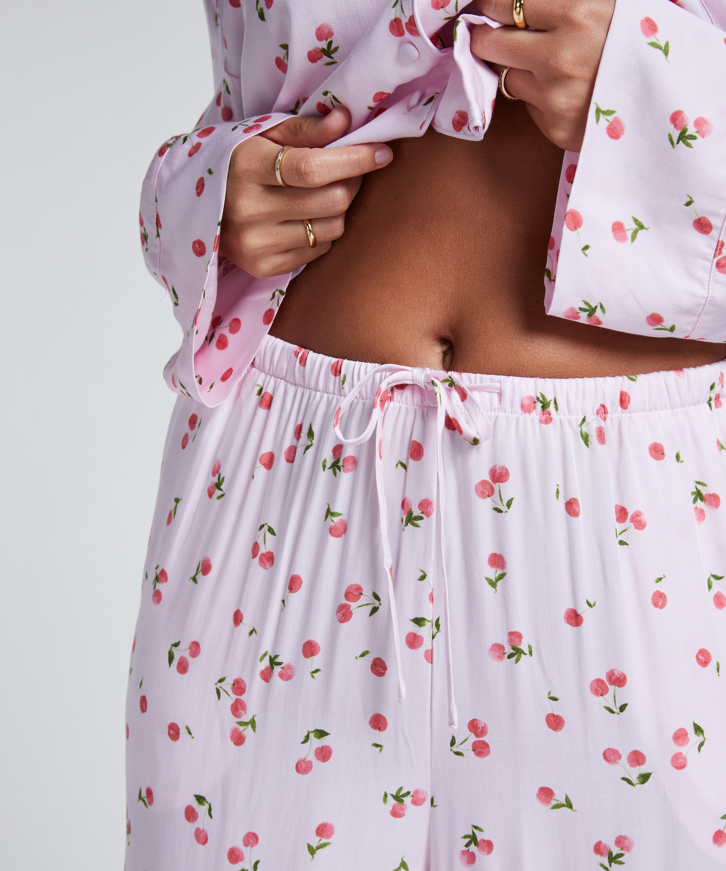 Pantalón de satén, Rosa, main