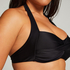 Top de bikini bandeau Luxe, Negro