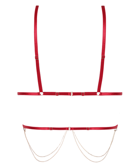 Top de bralette chain, Rojo