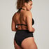 Top de bikini bandeau Luxe, Negro
