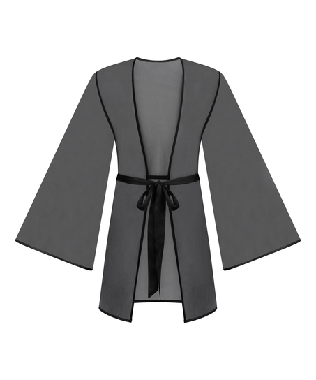 Kimono de malla Imani, Negro