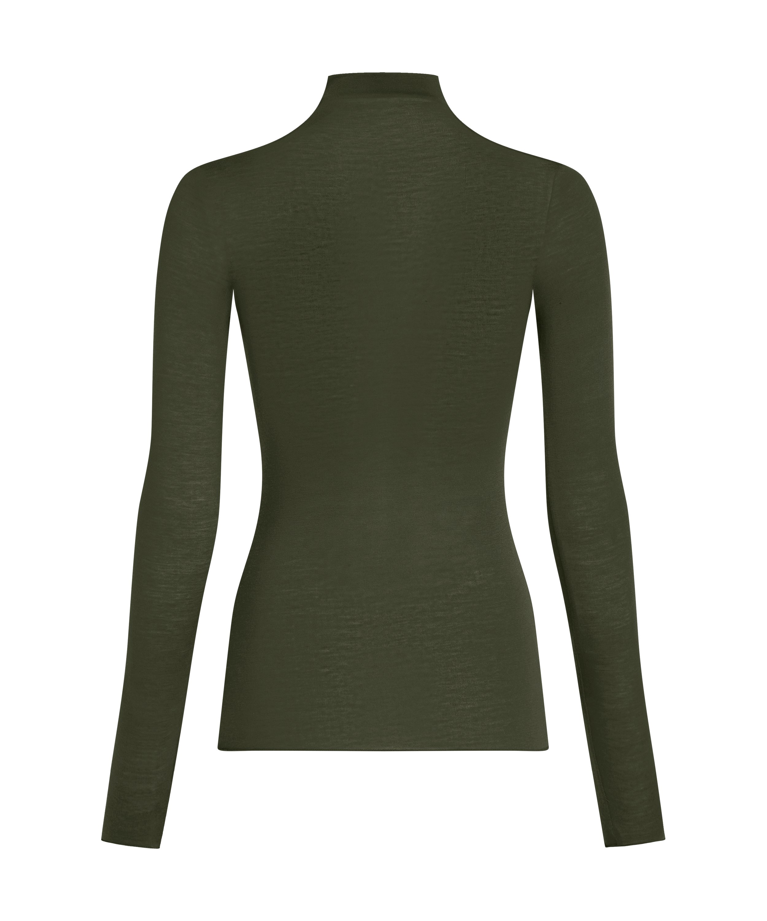 Camiseta de cachemir con cuello alto super suave, Verde, main