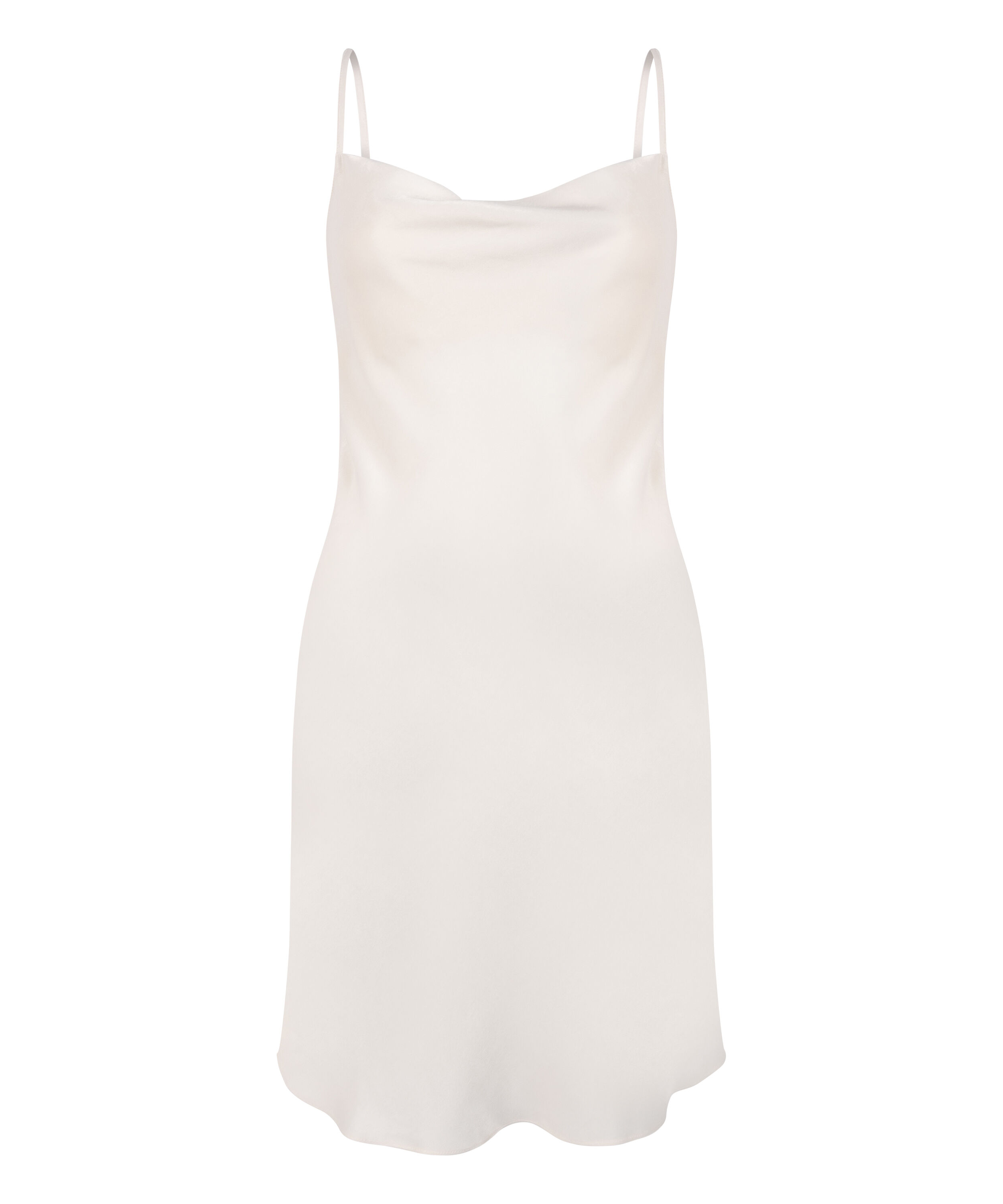 Vestido lancero de sat&eacute;n Minimal, Blanco