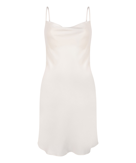 Vestido lancero de satén Minimal, Blanco