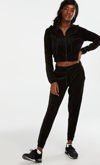 Chaqueta de terciopelo HKMX, Negro