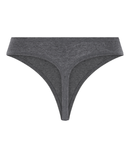 Tanga de algod&oacute;n suave, Gris