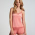 Camiseta top Velours Lace, Rosa