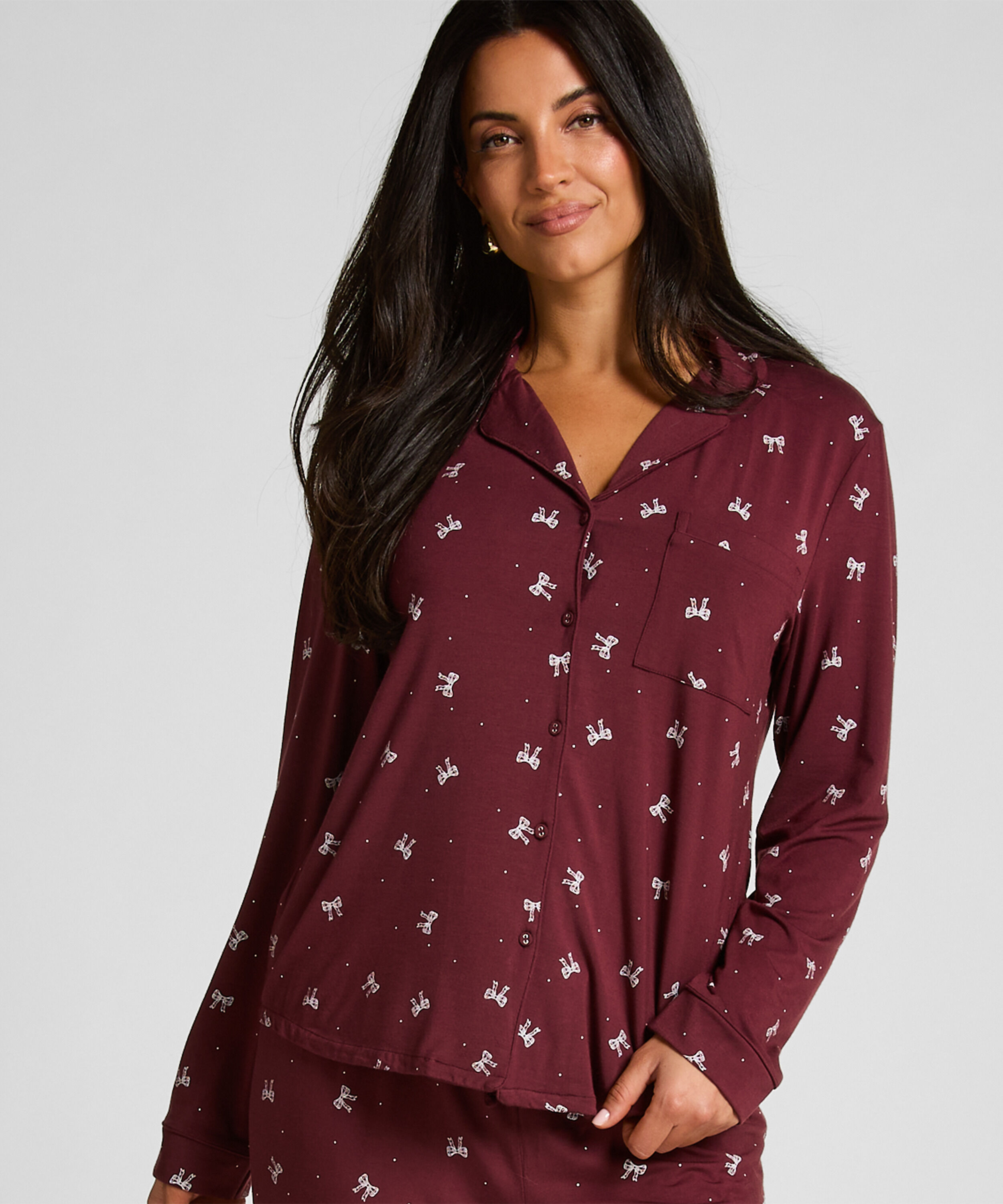 Chaqueta de manga larga de jersey Essentil, Morado