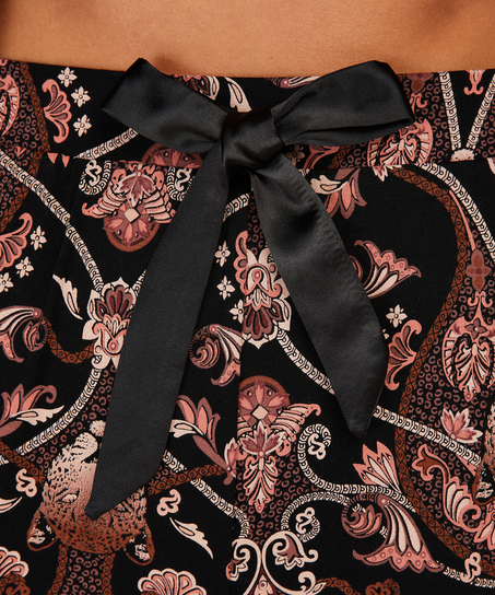 Pantal&oacute;n de pijama de tejido de punto, Negro