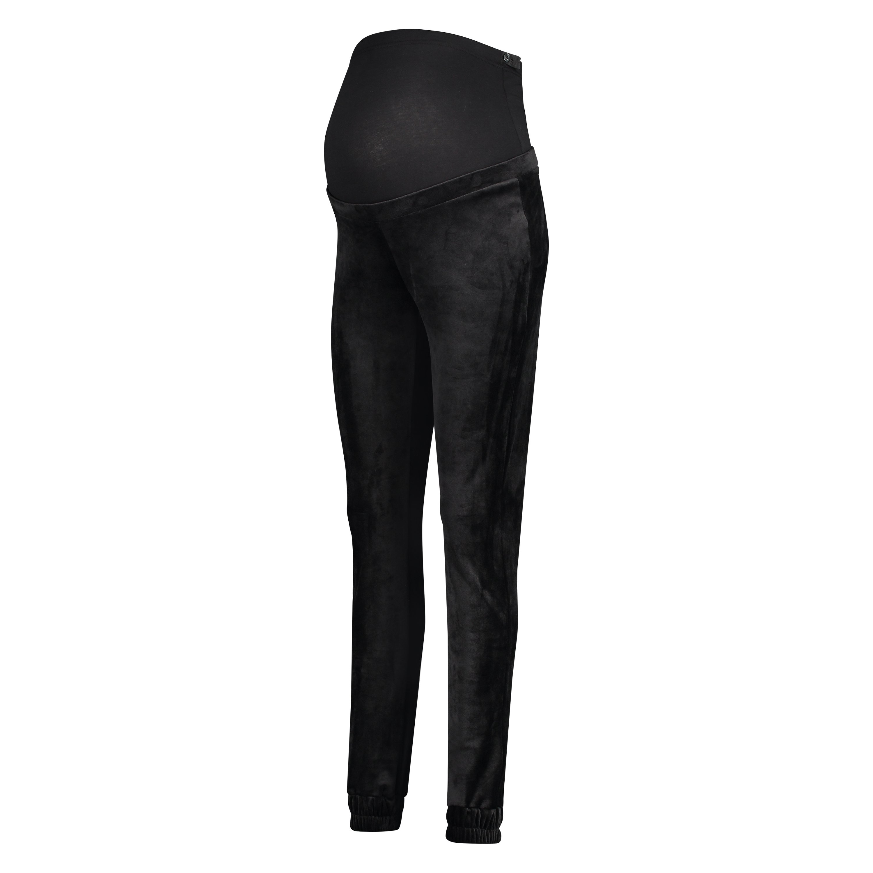 Pantalón premamá para correr de terciopelo Shimmer, Negro, main