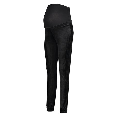 Pantalón premamá para correr de terciopelo Shimmer, Negro