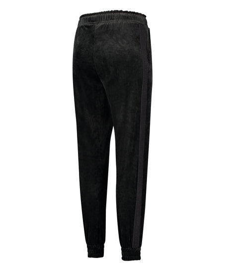 Pantal&oacute;n de deporte de terciopelo HKMX, Negro