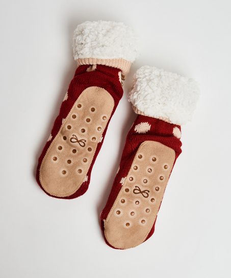 Calcetines pantufla de ciervo, Blanco