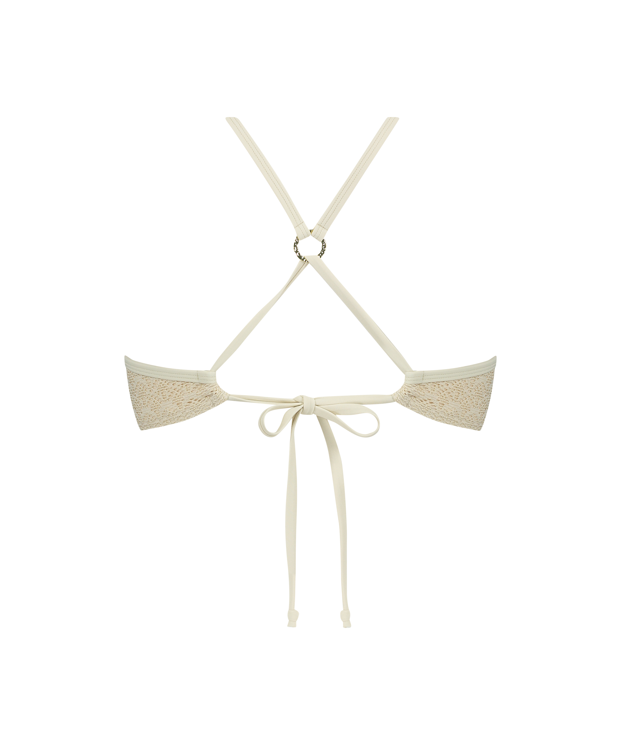 Bikini push-up Top Lurex Crochet, Blanco, main