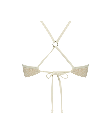 Bikini push-up Top Lurex Crochet, Blanco