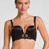 Sujetador de aros longline push-up acolchado Avela, Negro
