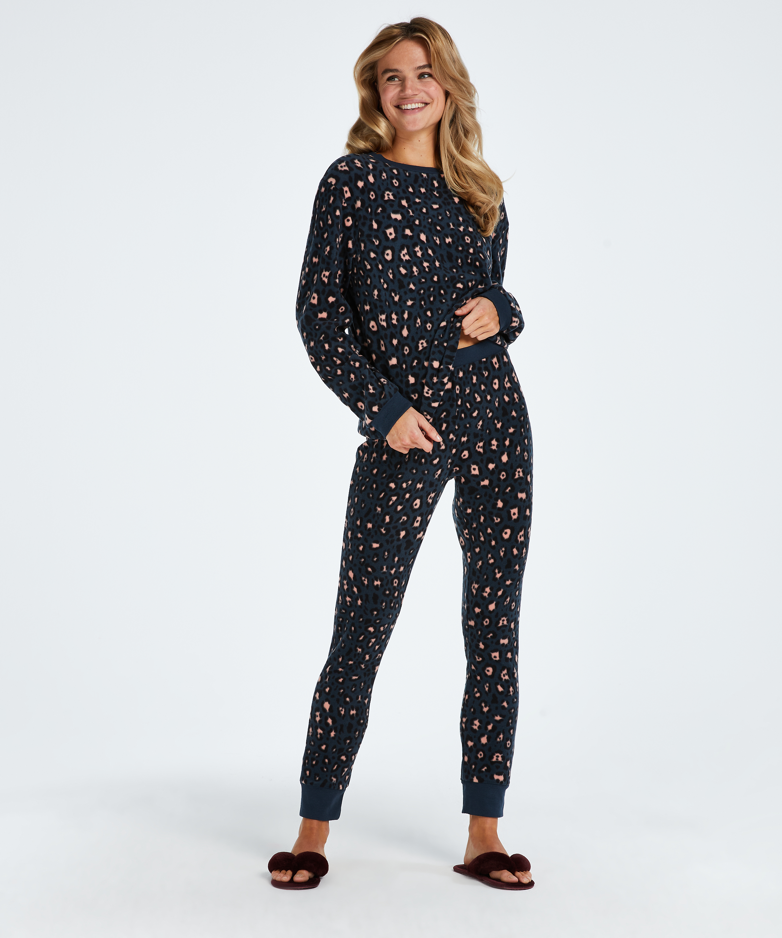 Conjunto de pijama con bolso, Azul, main