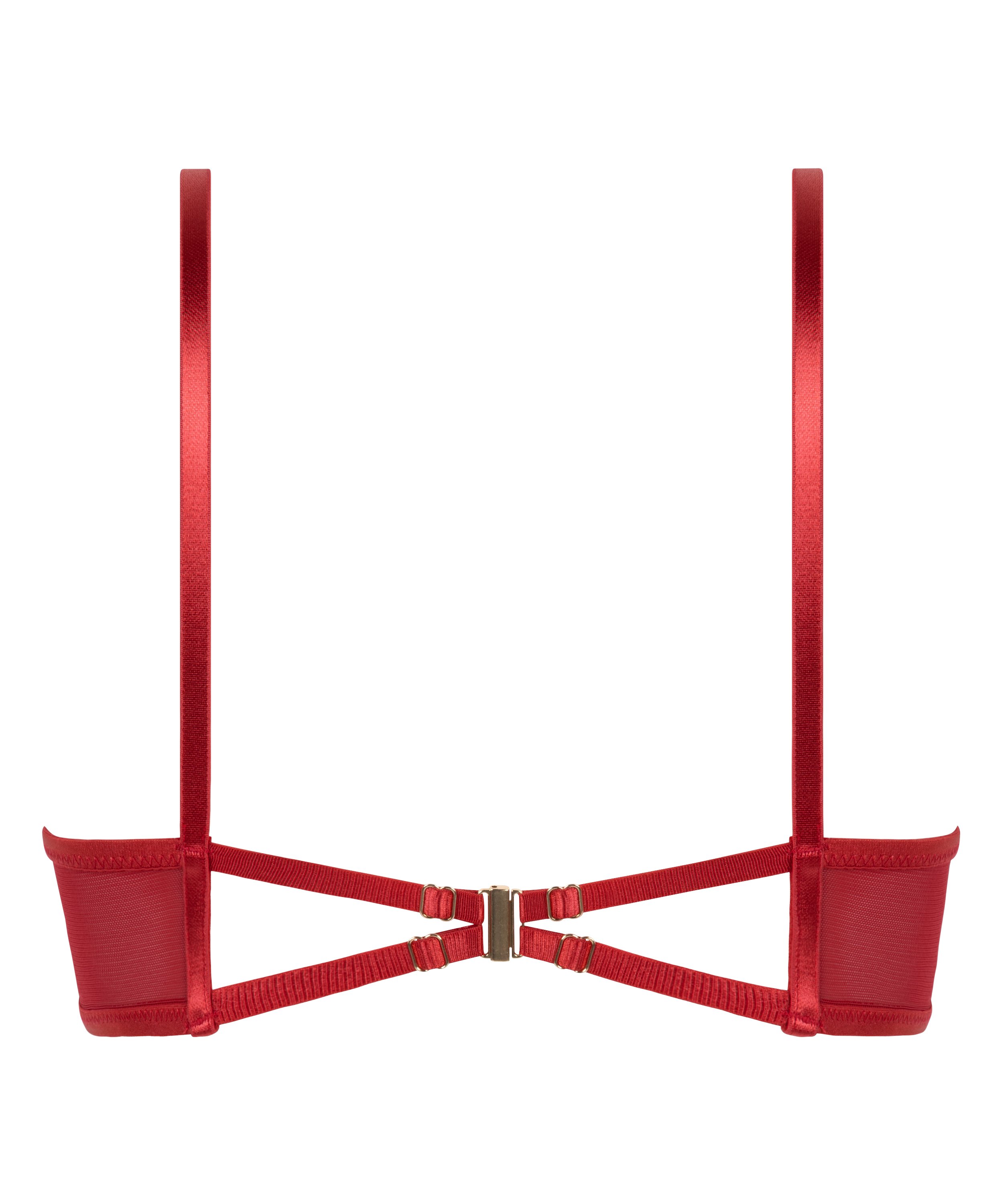 Sujetador de aros no preformado longline Billie, Rojo, main