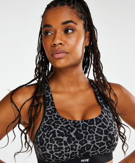 HKMX Sujetador deportivo The Spirit Nivel 2, Gris