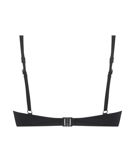 Top de bikini con aros preformado Luxe Copa E +, Negro