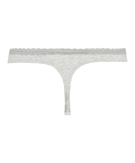Tanga de algod&oacute;n, Gris