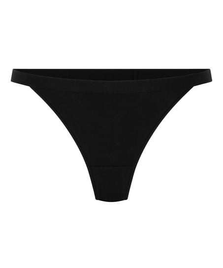 Tanga de algodón, Negro