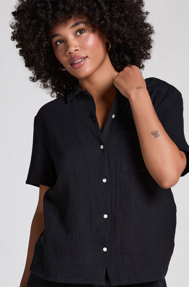 Hunkemöller Chaqueta de muselina Negro