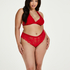 Braguita brasile&ntilde;a de pierna alta Iva Curvy, Rojo