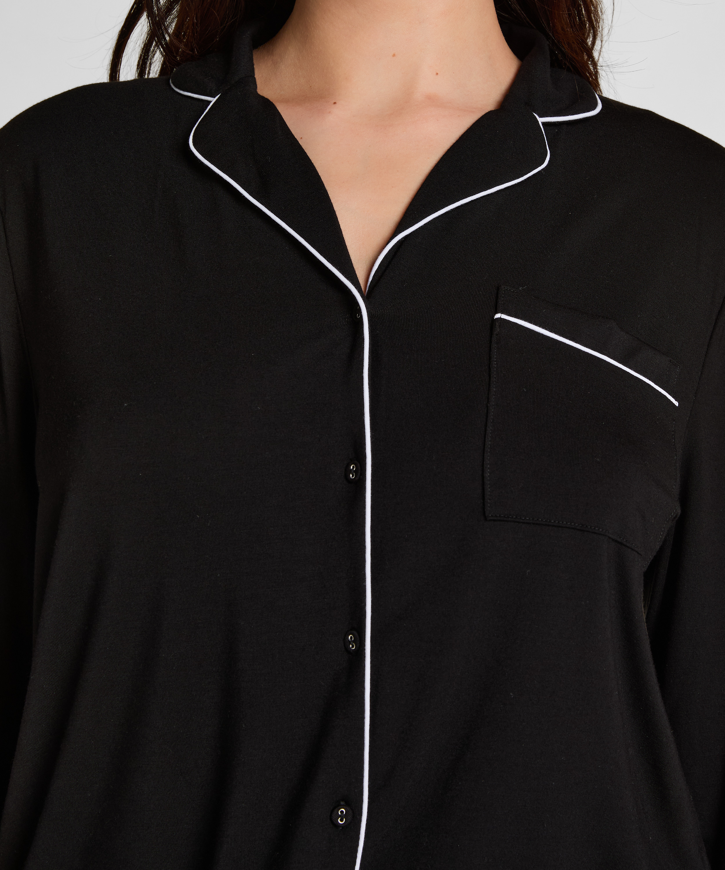 Chaqueta de manga larga de jersey Essentil, Negro, main