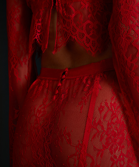 Falda de encaje, Rojo