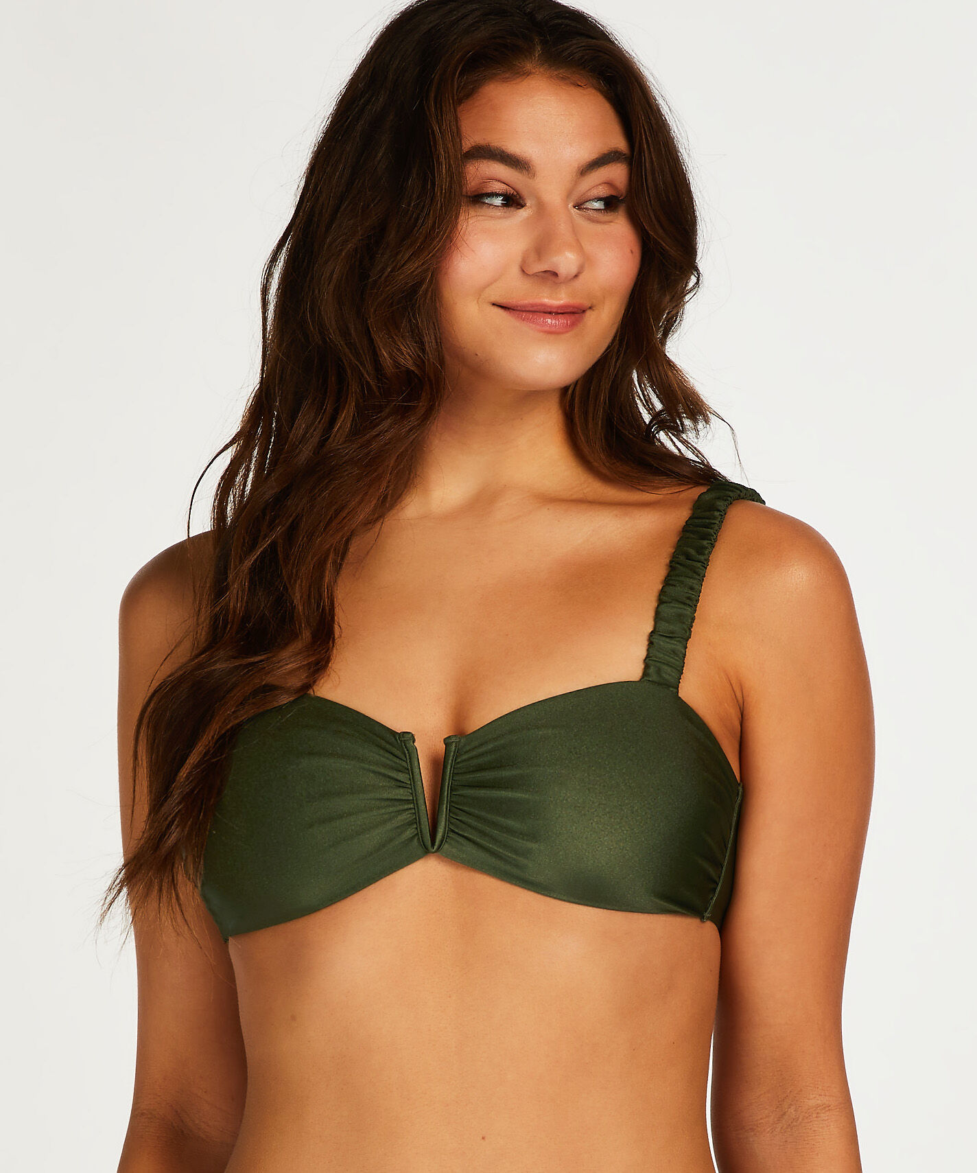 Top de bikini bandeau Crete, Verde