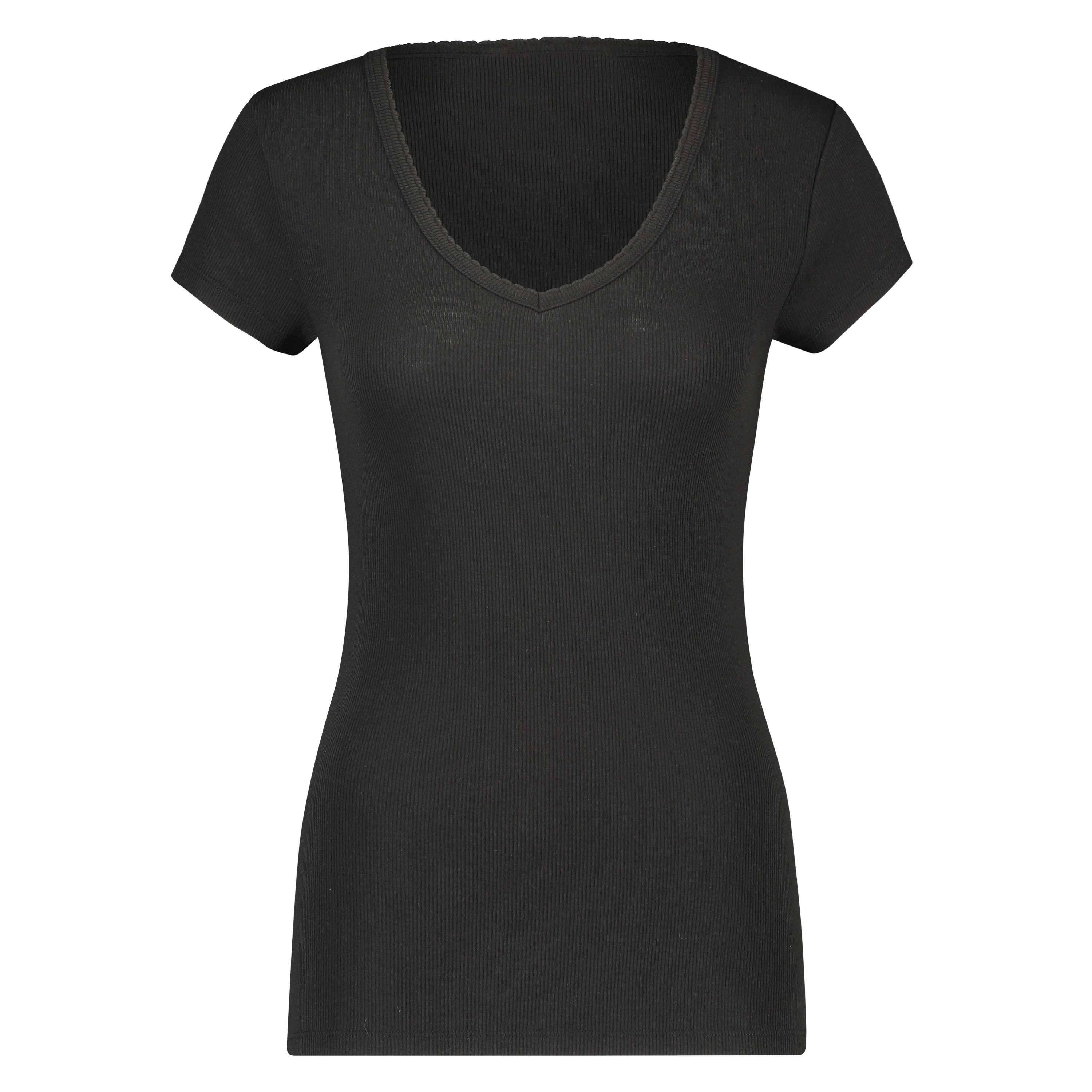 Top de pijama de manga corta., Negro, main