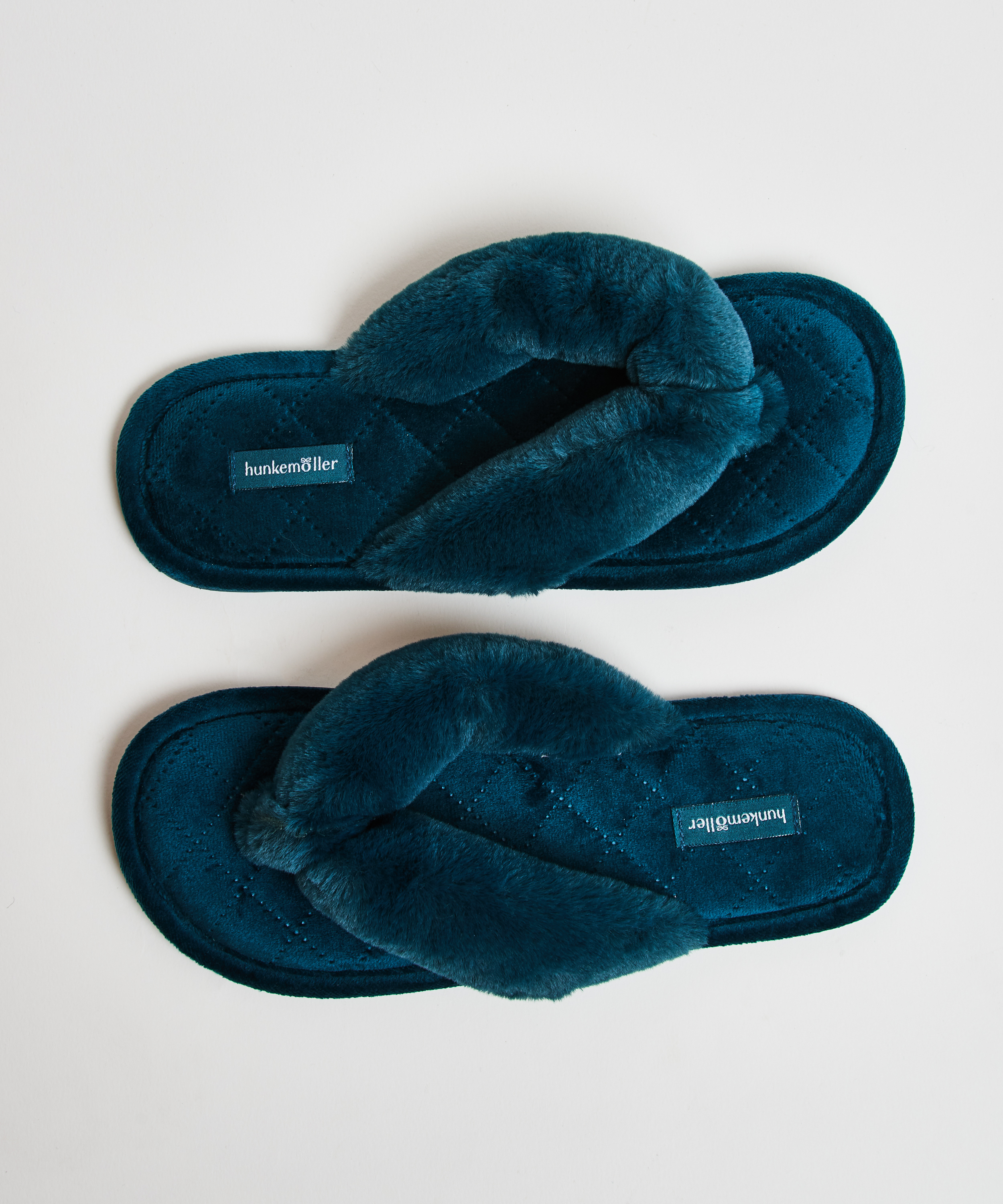 Pantuflas de terciopelo y piel sintética, Verde, main