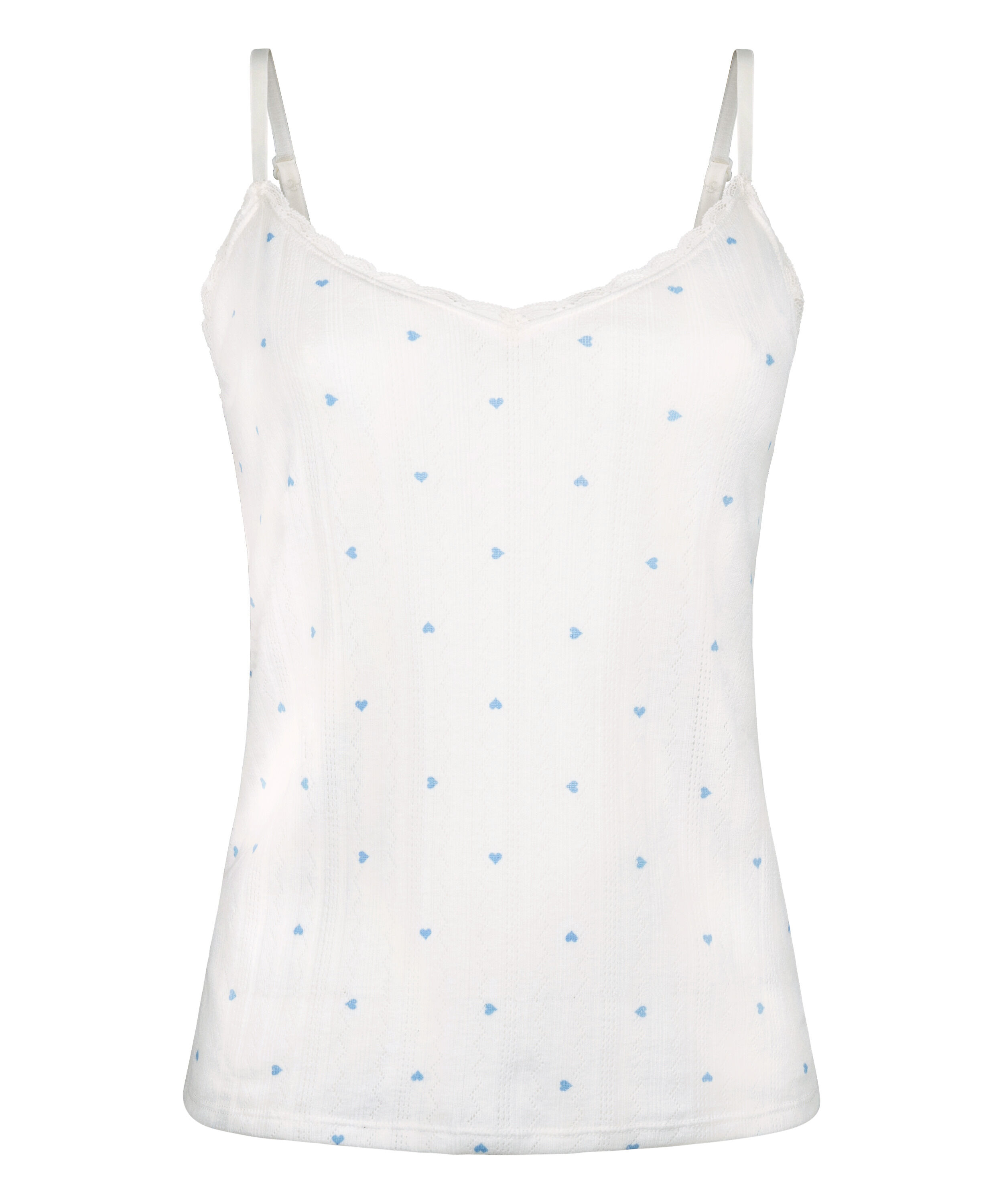Top de camiseta lace, Azul