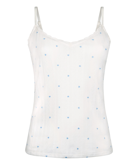 Top de camiseta lace, Azul