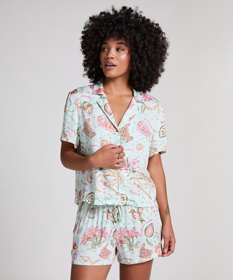 Chaqueta de sat&eacute;n, Verde